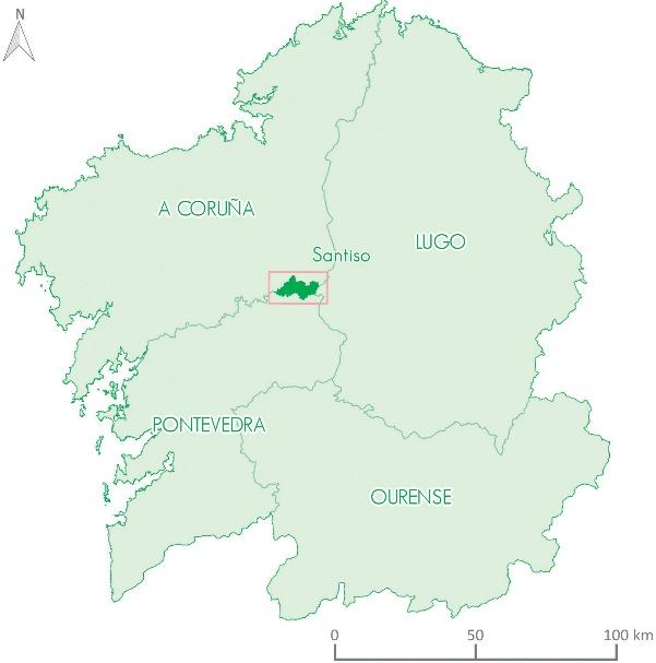 mapa concello de Santiso